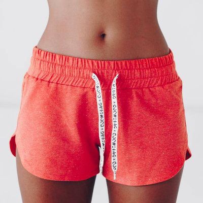 SHORT - gerecycled katoen - ROOD NEPPY MELANGE