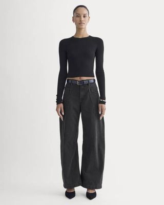 The Gardener Pull-On Jean | Washed Black