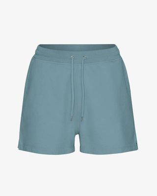 Women Organic Sweatshorts - Stone Blue