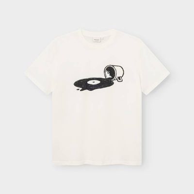DEDICATED - T-shirt Stockholm Spilled Off-White
