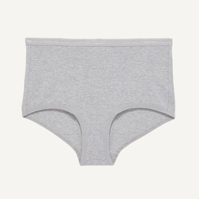 Organic Cotton Mid-Rise Retro Brief in Lunar