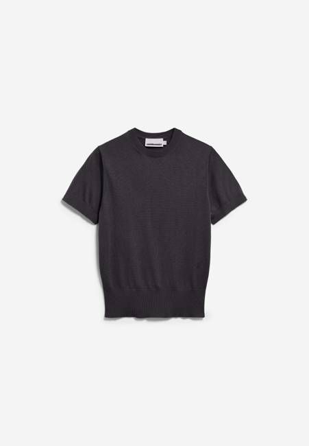 FINE S SL KNIT SWEATER | dark steel
