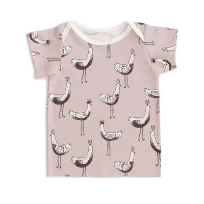 Short-Sleeve Lap Tee - Bird Parade Pink