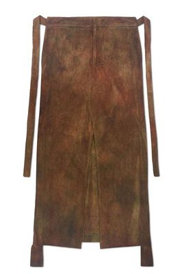 Burnout Tied Skirt with Split