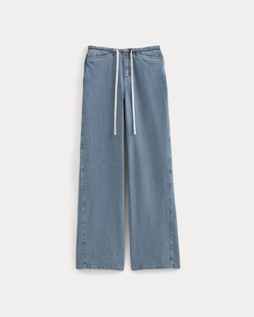Low-Slung Tie-Front Jean | Medium Indigo
