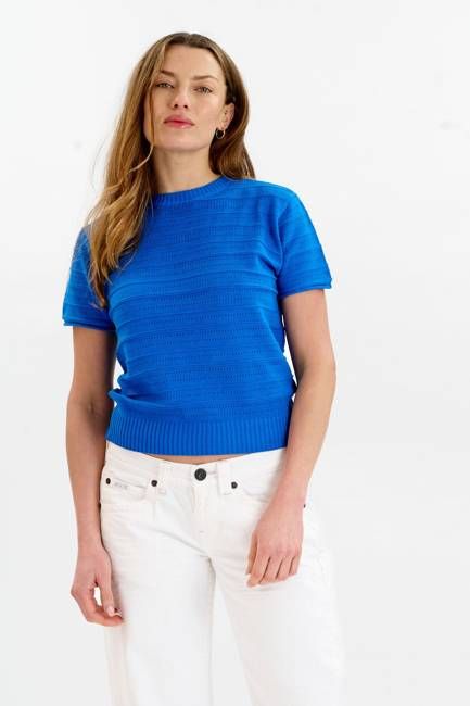 POSEY Organic Cotton Knit Tee - Blue