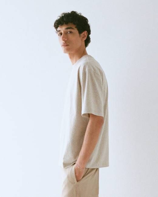 Archive Cotton Relaxed-Fit Crew | Heathered Oatmeal