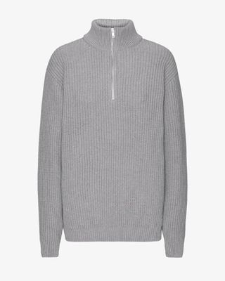 Merino Quarter Zip - Heather Grey