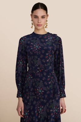 Andrea Navy Heart Blouse