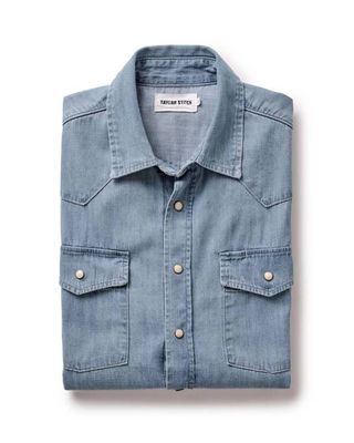 The Glacier Shirt in Washed Indigo Selvedge Denim