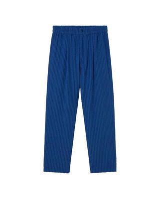 Blue loose Seersucker Luc pants