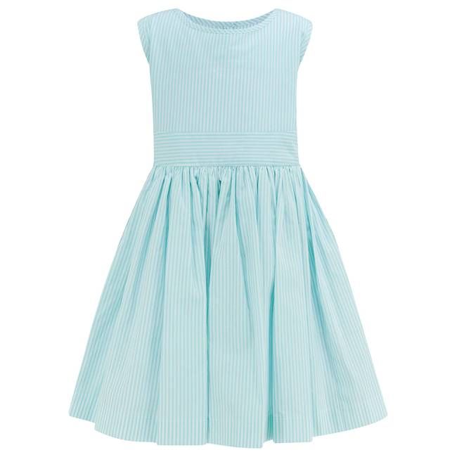 [Re:Coat] Hampstead Girls Dress - Mint Stripe
