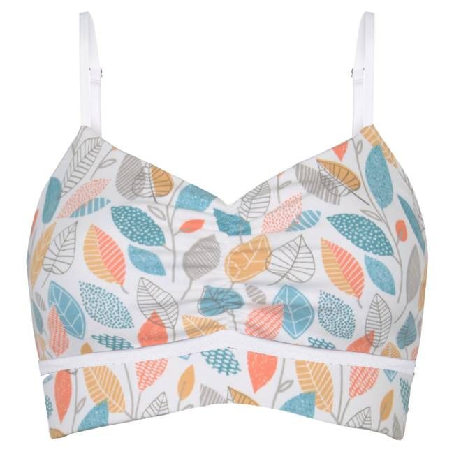 Bio Bustier Yoga Leaves (weiß)