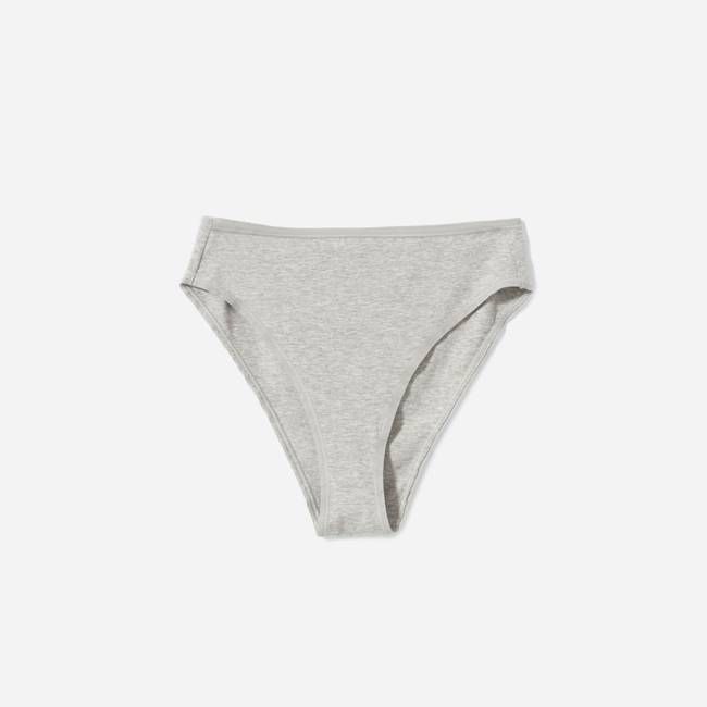 The Cotton High-Rise Bikini |  Heathered Grey
