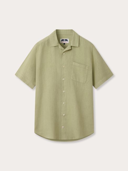 Men's Kerala Green Arawak Linen Shirt
