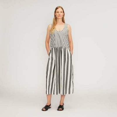 The Poplin Summer Dress | Bone / Black