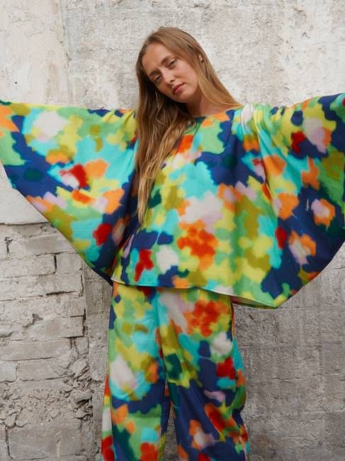 Flowerfield Tencel shirt, adults