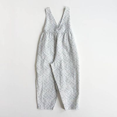 Ricki Romper, Flower Press Print, Azul, Size 5
