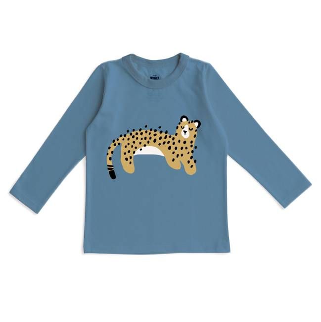 Long Sleeve GRAPHIC Tee - Wildcat Lake Blue