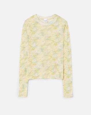 Sheer Long Sleeve Tee - Bumblebee Watercolor