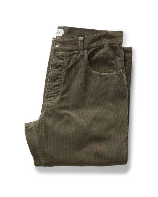 The Democratic 5-Pocket Pant in Fatigue Olive Corduroy