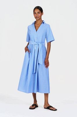 SHORE Organic Cotton Dress - Blue Stripe