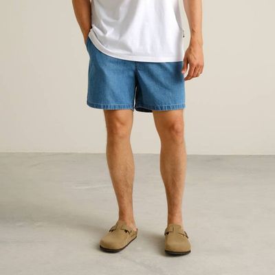 DEDICATED - Shorts Sibbarp Denim Light Blue