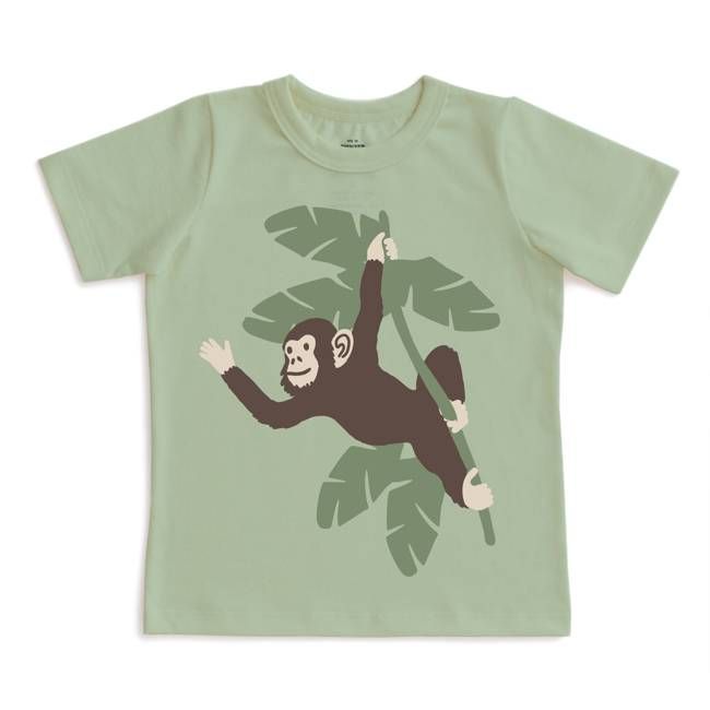 Short-Sleeve GRAPHIC Tee - Chimpanzee Meadow Green