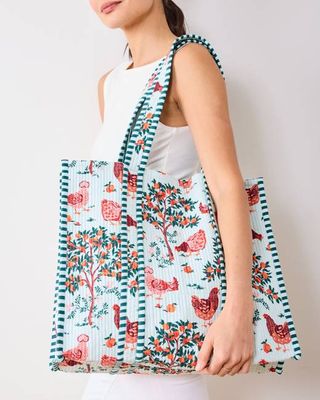 Hen House - The Traveler Tote - Soft Blue