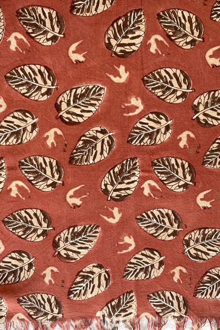 NEW! Amber Cotton Muslin SCARF Rust