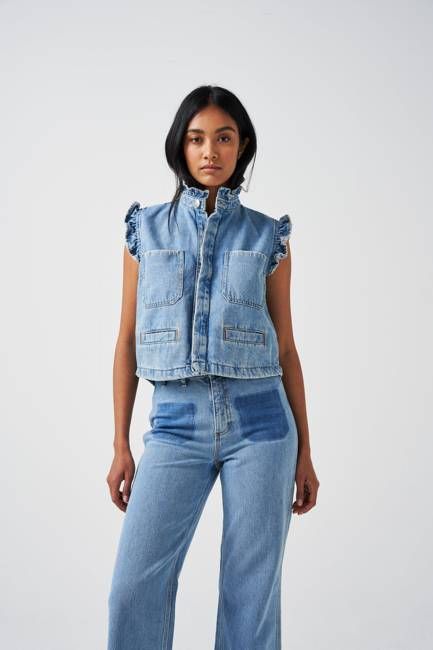 Pablo Denim Vest in Rodeo
