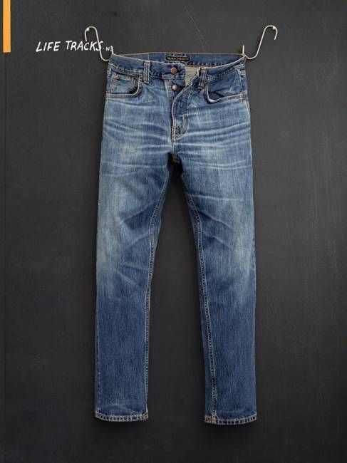 Steady Eddie II Muted Tracks tapered jeans | Nudie Jeans