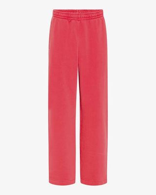 Organic Straight Leg Sweatpants - Faded Red