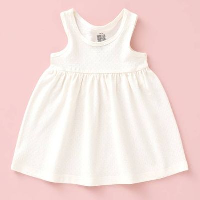 Alna Baby Dress - Natural Pointelle