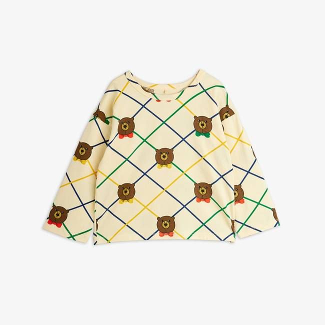 Bear check long sleeve T-shirt