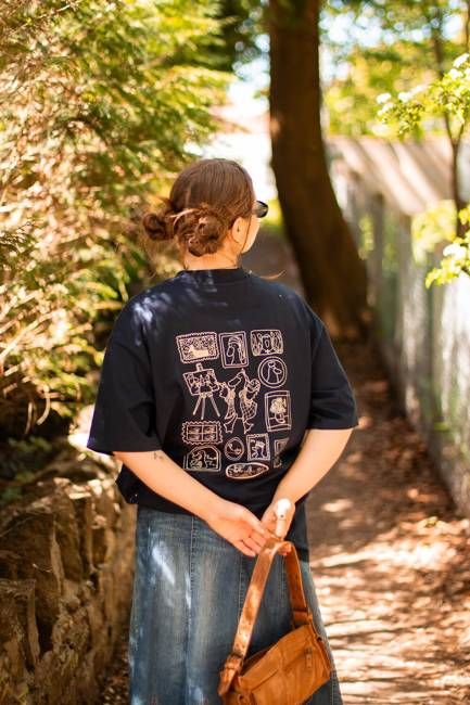 Vincent Van Goose, Navy Oversized Tee (Pre-order)