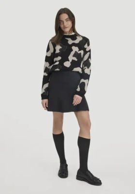 Relaxed knit skirt made from organic cotton and organic merino wool
