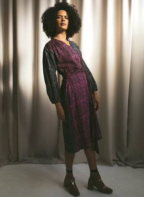 Malika Dress, foliage print