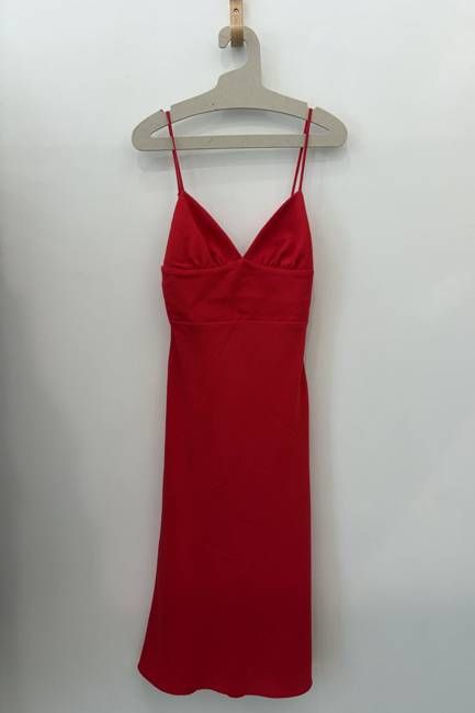 Sample Sale Midi Red Dress
