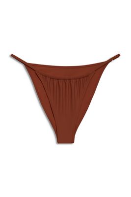 Ruched Slim Brief in Terracotta