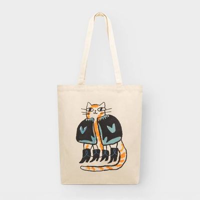 DEDICATED - Tragetasche Torekov Cowboy Cat Off-White