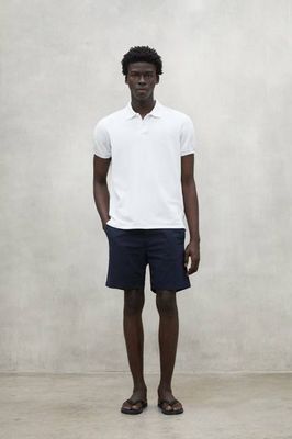 WHITE TEDAN PIQUÉ POLO SHIRT