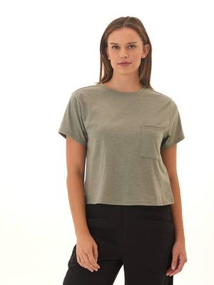 Shelbie Triblend Jersey Pocket Tee