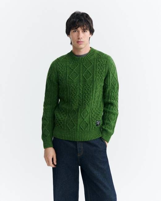 Thinking Mu Green Wool Rasta Sweater