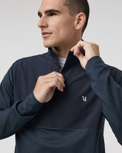 Vuori Sunday Element Half Zip – Ink Heather – Vuori