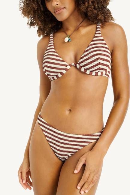Maisie Underwire Top - Red Ochre Stripe EcoScrunch