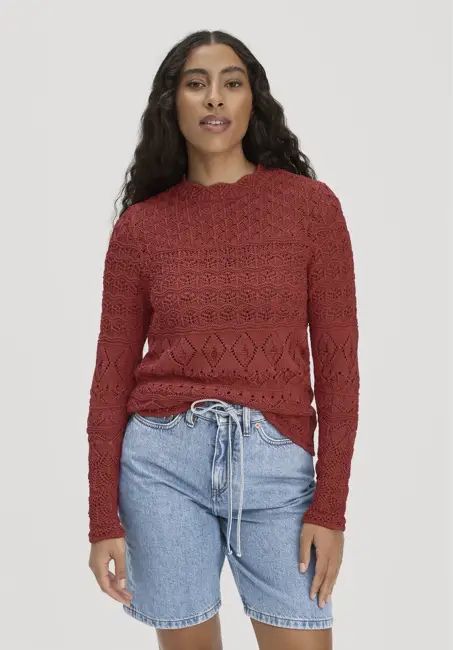 Knitted sweater regular made of pure organic cotton