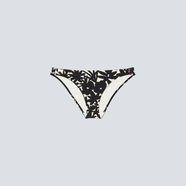 The Bikini Bottom | Black / Canvas Floral