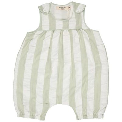 Baby Playsuit (Seersucker Wide Stripe) - Sea Foam