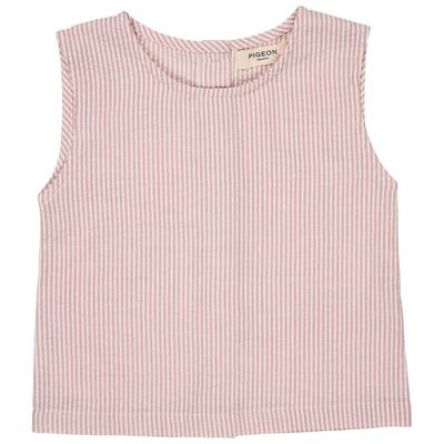Summer Top (Seersucker Fine Stripe) - Pink